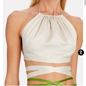 Harmur Silk Wrap Top NEVER WORN!